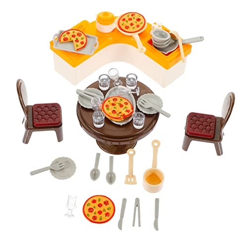 DIKACA Miniaturmöbel Puppenhauszubehör Puppenhaus Küchenset Miniatur Küchenschränke House Accessoires Kinder Miniaturspielzeug Tisch und Stühle Backofen Mikrowelle Töpfe Rollenspiel DIKACA Miniaturmöbel Puppenhauszubehör Puppenhaus Küchenset Miniatur Küchenschränke House Accessoires Kinder Miniaturspielzeug Tisch und Stühle Backofen Mikrowelle Töpfe Rollenspiel von DIKACA