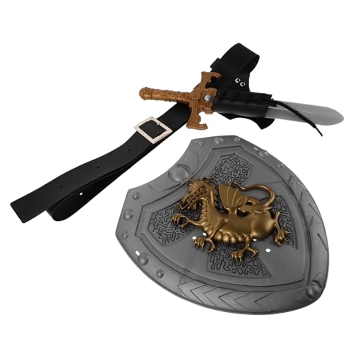 DIKACA Mittelalterliches Ritterschild und Set mit Vintage Gürtel und Schild für Renaissance Cosplay Halloween und Historische Rollenspiele DIKACA Mittelalterliches Ritterschild und Set mit Vintage Gürtel und Schild für Renaissance Cosplay Halloween und Historische Rollenspiele von DIKACA