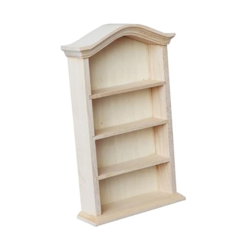 DIKACA Möbelmodell Winzige Hausmöbel Mini-bücherregal- Winzige Möbel Aus Holz Mini-wohnkultur Puppenhaus Bücherregal Kleines Bücherregal Kleine Möbel Für Zu Hause Hölzern Khaki von DIKACA