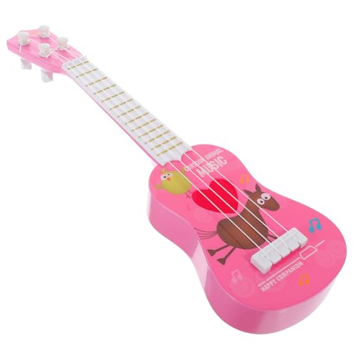 DIKACA Musikalisches Für Mini-lerngitarre Für Kleinkind Ukulele Mini-Ukulele Üben Gitarre Kinderspielzeug Ukulele-Modell Rosa Plastik von DIKACA