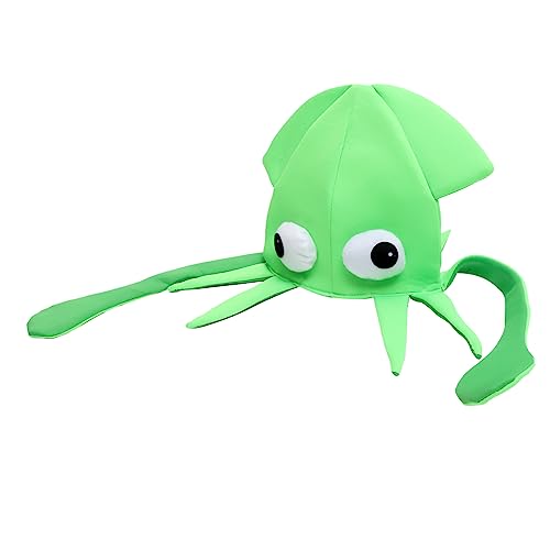 DIKACA Oktopus-kostüm Kinderspielzeug Party-oktopus-hüte Karneval-hut Geburtstag Kostümhut Verrückte Kostümhüte Party-tintenfischhüte Karneval Hut Deko Hut Kindermütze Lustig Stoff von DIKACA