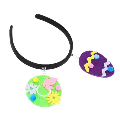 DIKACA Osterkopfschmuck Make Up Stirnband Haarschmuck Kinderstirnbänder Mädchenstirnbänder Osterstirnbänder Osterparty Stirnband Osterhaar Accessoires Mädchenstirnband Filzstoff von DIKACA