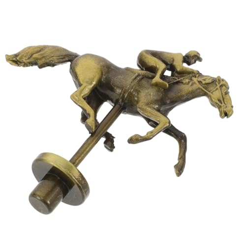 DIKACA Pferderennen Schachfiguren Brettspiel Rennfigur Pferdefigur Für Brettspiel Pferderennbrett Brettzubehör Rennspiel Pferdemodell Legierung Golden von DIKACA
