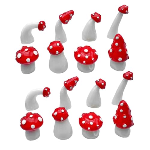 DIKACA Pilz Garten Minipilz Harzpilze Leuchtende Feengarten Miniaturpilze die im Dunkeln Mikro Landschaftsdekoration Pilzdekorationen Leuchten Ornament für Puppenhaus Garten Basteln von DIKACA