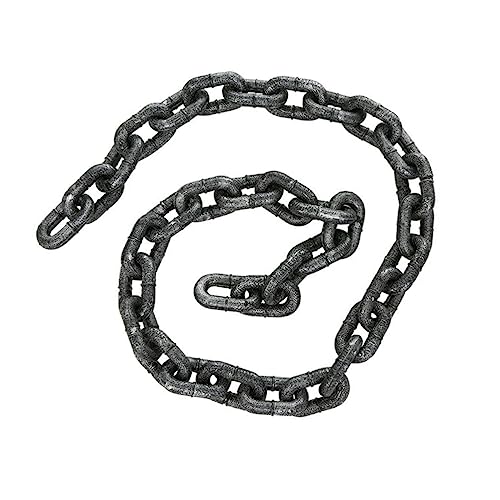 DIKACA Plastische Gefangene Kette Zubehör Rapper Häftling Schäkel große Kette Gefängnis Barrierekette Simulationskette Simulation Requisitenkette Kette für Halloween von DIKACA