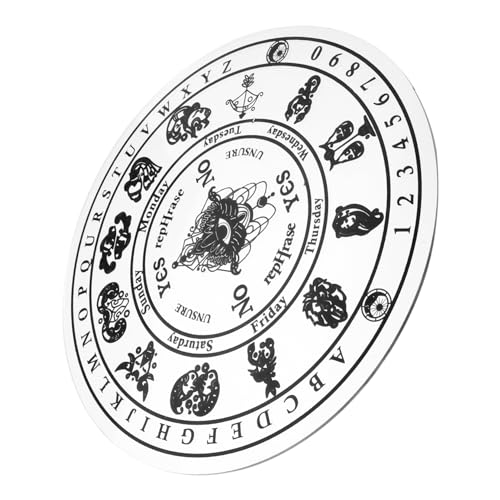 DIKACA Plazieren Von Bastelarbeiten Party Desktop Wahrsage Requisite Pendelbrettspiel Wahrsagerei Meditationshandwerk Hexen Wahrsagebrett Desktop Pendelbrett von DIKACA
