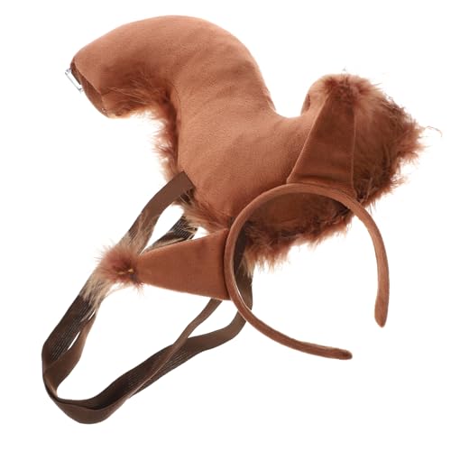 DIKACA Plüsch Eichhörnchen Kostüm mit Ultraweichem Stirnband und Bequemes Cosplay Zubehör für Party Halloween Bühnenauftritte und Erwachsene Geeignet von DIKACA