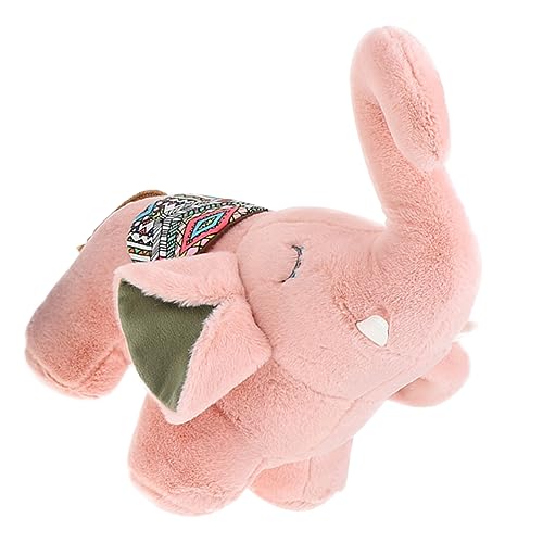 DIKACA Plüschpuppe Cartoon-Tierspielzeug Kuscheltier Elefantenzeug Stofftier Elefant Kleiner ausgestopfter Elefant Elephant Stofftiere klein PP Baumwolle Rosa von DIKACA