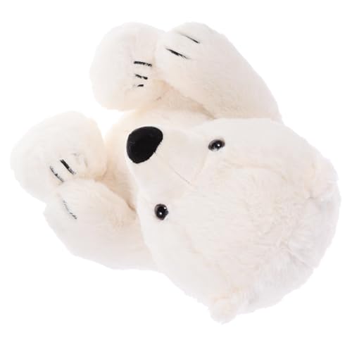 DIKACA Plüschpuppe süßes Kuscheltier süsse kuscheltiere plüschtiere plushible snugible Plüschpolarbär Cartoon-Eisbär-Puppe Eisbärenpuppe Eisbär-Puppenspielzeug PP Baumwolle Weiß von DIKACA