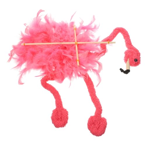 DIKACA Plüschschnur Flamingo Puppen Für Erwachsene Interaktives Spielzeug Lustige Marionetten Tiermarionettenpuppe Marionettenpuppenspielzeug Flamingopuppen Tiere von DIKACA