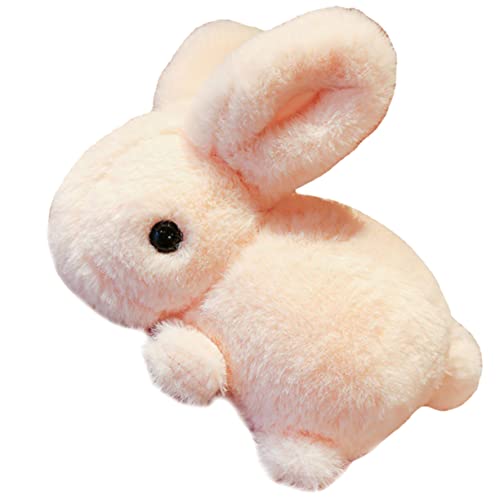 DIKACA Plüschtier Aber Kinderspielzeug Kleines Kuscheltier Bunny Toy Entzückender Stoffhase Weiches Hasenspielzeug Kaninchen Süße Kuscheltiere Pp Baumwolle Rosa von DIKACA