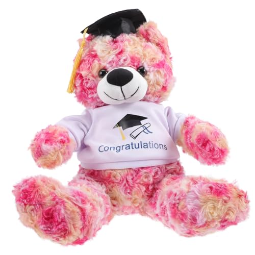 DIKACA Plüschtier bequemes Stofftier Kuscheltier Diplom-Bär Tier der Abschlusssaison Herzlichen Glückwunsch Grad Toy Kinderspielzeug Grad-Puppe PP Baumwolle von DIKACA