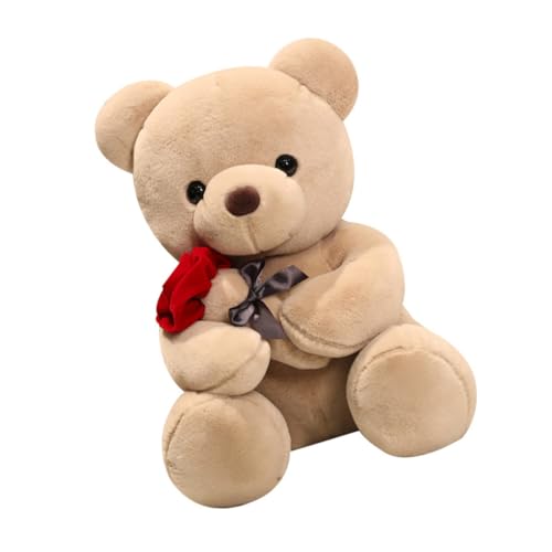DIKACA Puppe Valentinstag Rose Zum Valentinstag Bär Stieg Kuscheltier Rosenblütenbär Valentinstagbär Valentinstag Blumenbär Stoff Brown DIKACA Puppe Valentinstag Rose Zum Valentinstag Bär Stieg Kuscheltier Rosenblütenbär Valentinstagbär Valentinstag Blumenbär Stoff Brown von DIKACA