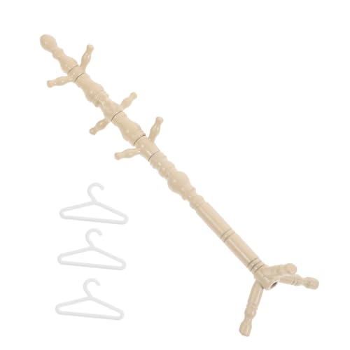 DIKACA Puppen Outfit Regal Puppenhaus Minimöbel Kleiderständer Puppen Kleiderständer Miniatur Puppenkleiderbügel Kleiderbügel für Puppenschränke Kleiderständer Bodendekoration Puppen von DIKACA