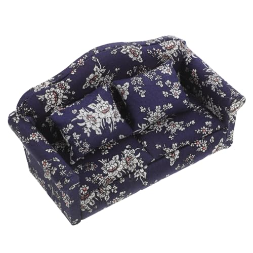 DIKACA Puppenhaus Miniatur Sofa Set - Maßstab 112 Blumenmuster Ihr Puppenhaus von DIKACA