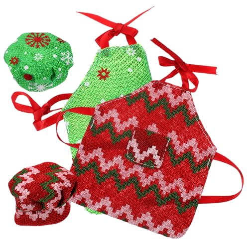 DIKACA Puppenhut Dekorationen Dekorative Miniaturschürze Backschürzen für Weihnachtspuppen Puppenschürze mit Kochmütze Puppenkochmütze Dekorative Puppenschürze zum Verkleiden und Spielen DIKACA Puppenhut Dekorationen Dekorative Miniaturschürze Backschürzen für Weihnachtspuppen Puppenschürze mit Kochmütze Puppenkochmütze Dekorative Puppenschürze zum Verkleiden und Spielen von DIKACA