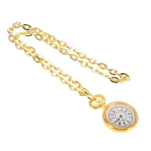 DIKACA Uhr Miniatur Simulierte Taschenuhr Winzige Taschenuhrkette Vintage-taschenuhrmodell Für Puppenhaus-möbeldekorationen DIKACA Uhr Miniatur Simulierte Taschenuhr Winzige Taschenuhrkette Vintage-taschenuhrmodell Für Puppenhaus-möbeldekorationen von DIKACA