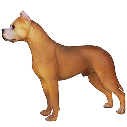 DIKACA Realistische Dogge Statue Dekorative Hund Figur Für Kinderzimmer Und Büro Hochwertige Hundeskulptur Aus Ideales Für Hundeliebhaber Braune Farbe von DIKACA
