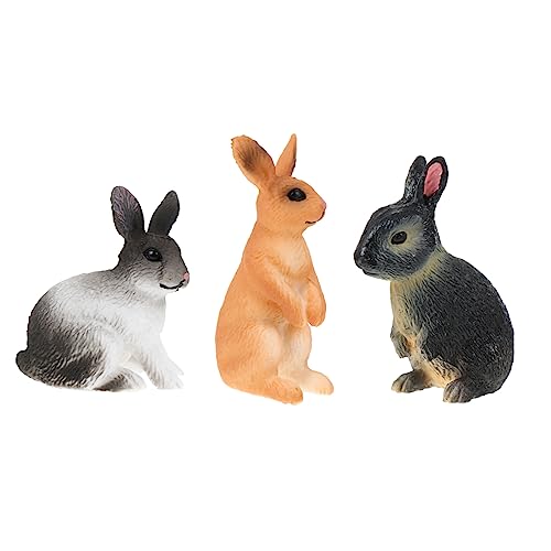 DIKACA 3 Stücke Simulation Modell Spielzeug Bunny Figurine Ornamente Für Kinder Pädagogisches Tier Spielzeug Für Jungen Und Mädchen DIKACA 3 Stücke Simulation Modell Spielzeug Bunny Figurine Ornamente Für Kinder Pädagogisches Tier Spielzeug Für Jungen Und Mädchen von DIKACA