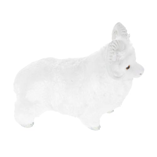 DIKACA Realistische Schafe Künstliche Kleine Ziegenmodellmodellbetragtiere Figuren Schafstatue Simulierte Schafdesktop -Ornament Für Bauernhaus Home Office von DIKACA