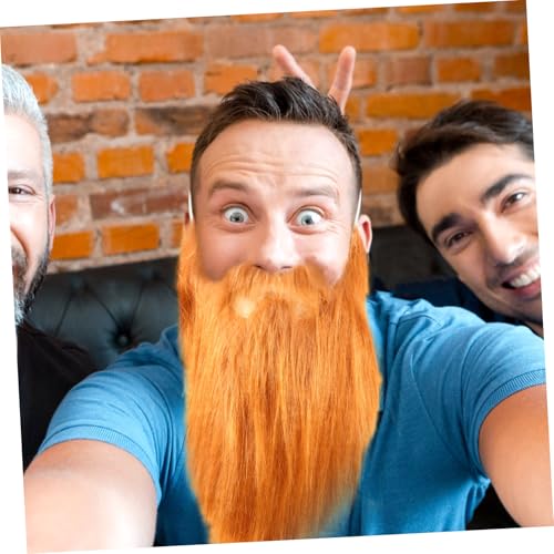 DIKACA Realistischer Großer Falscher Vollbart mit Kinn und Backenbart Herren Party Kostümzubehör für Halloween Tanzpartys Cosplay Braun DIKACA Realistischer Großer Falscher Vollbart mit Kinn und Backenbart Herren Party Kostümzubehör für Halloween Tanzpartys Cosplay Braun von DIKACA