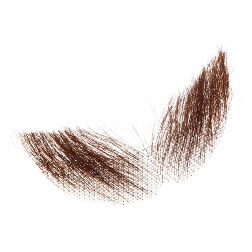 DIKACA Realistischer Herren Schnurrbart aus Echtem Haar Braun Angenehm und Einfach Anzuwenden für Kostümpartys Theater Cosplay und Festivals Authentischer Look mit Einzigartigem Stil von DIKACA