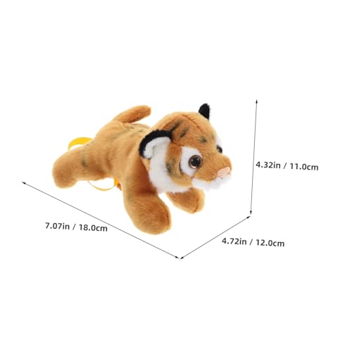 DIKACA Realistisches Tiger Plüschtier Flauschig Kuscheliges Stofftier Schulter dekor Weicher Plüsch Tiger Puppe Für Dschungel themenparty Geschenk von DIKACA