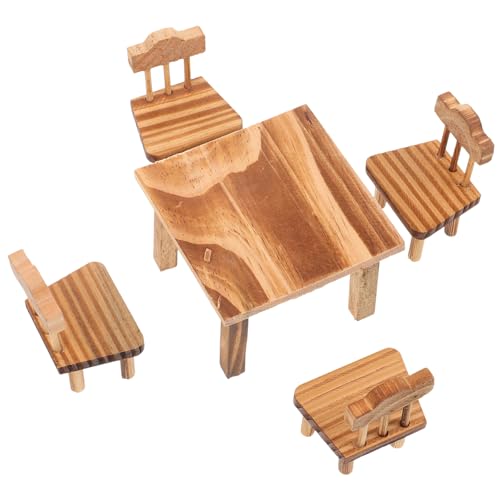 DIKACA Retro Mini Möbel Set Stuhl Für Puppenhaus Dekoration Traditionelle Chinesische Einrichtung Und Spielzeugornamente Für Kreative Bastelprojekte von DIKACA