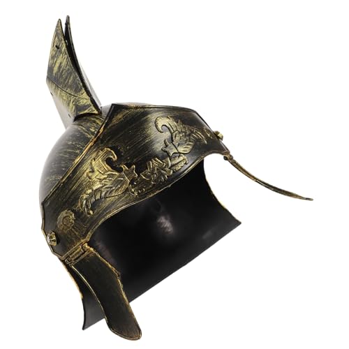 DIKACA Römischer Helm Cosplay Mittelalterlicher Ritterhelm Goldener Krieger Helm Party Karneval Halloween Kostüm Zubehör für Männer und Erwachsene DIKACA Römischer Helm Cosplay Mittelalterlicher Ritterhelm Goldener Krieger Helm Party Karneval Halloween Kostüm Zubehör für Männer und Erwachsene von DIKACA