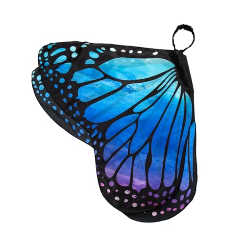 DIKACA Schal Schmetterlingsflügel Schmetterlinge Feenkostüm Schmetterlingsflügel Für Kleine Mädchen Sommerkleid Für Frauen Schmetterlingsflügel Schmetterlingskostüm Blau Polyester DIKACA Schal Schmetterlingsflügel Schmetterlinge Feenkostüm Schmetterlingsflügel Für Kleine Mädchen Sommerkleid Für Frauen Schmetterlingsflügel Schmetterlingskostüm Blau Polyester von DIKACA