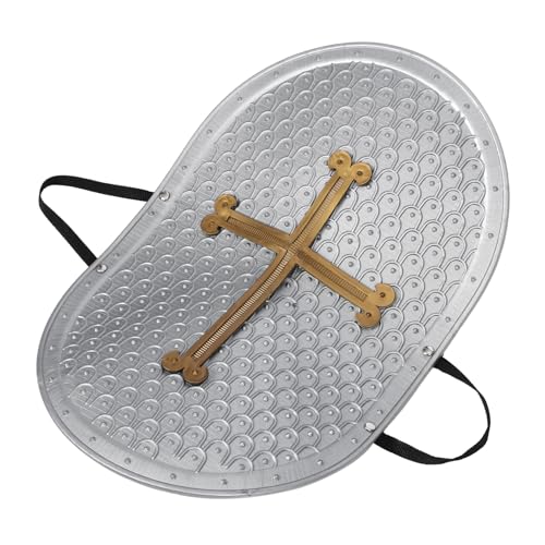 DIKACA Schild Vintage Stil Robuster Kunststoff Schild für Rollenspiele Leichtes und Sicheres Kinderschild für Eltern Junge Mädchen Interaktion und Motorischer Fähigkeiten von DIKACA