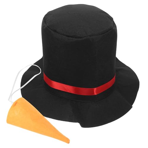 DIKACA Schneemann Cosplay mit Abnehmbarem Karotten Nasen Hut Wiederverwendbar Weihnachtliche Partydeko Warmes Winter Accessoire für Erwachsene von DIKACA