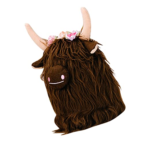 DIKACA Schottische Hochlandkuh Puppe Kuschelkuh Kuscheltiere Kuhcouch Puppe Plüschkuh Puppe Kuh Plüschkuh Kuscheltier Kuschelpuppe Kuh Kuscheltiere Kuhspielzeug von DIKACA