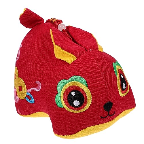 DIKACA Segnen Kaninchen Puppe Plüsch-Kaninchen-Puppe Jahr Der Hasenpuppe Dekorationen Ausgestopft Kaninchen-Maskottchen-Puppe Hasenpuppe Gefüllte Hasenpuppe Neujahr Rot Stoff von DIKACA