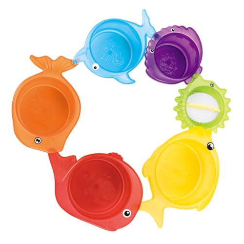 DIKACA Set Aus 4 Bunten Badebechern Für Intelligentes Stapelspielzeug Für Die Badewanne Lustige Cartoon Designs Ideales Für Sand Und Wasser Fördert Die Kreativität Und Motorischen DIKACA Set Aus 4 Bunten Badebechern Für Intelligentes Stapelspielzeug Für Die Badewanne Lustige Cartoon Designs Ideales Für Sand Und Wasser Fördert Die Kreativität Und Motorischen von DIKACA