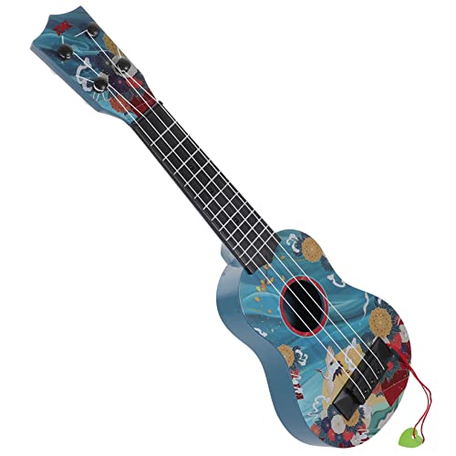 DIKACA Simulation Gitarre Lehrreich Instrument Anfänger Jungs Gitarren Akt Mini Klein Gitarre Frühes Musikalisches Lernspielzeug Blue Plastik von DIKACA