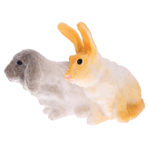DIKACA Simulation Kaninchen Modell Deko Figurine Hase Für Lernspielzeug Zur Der Kognitiven Fähigkeiten Ideales Für Kleine Tierliebhaber von DIKACA