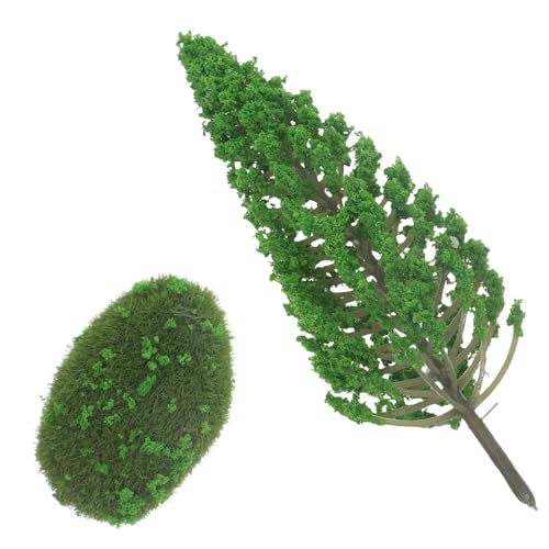 DIKACA Simulationslandschaftsbaum Klein Mini-modellbäume Pflanzen Dekoration Künstlich Gebäude Fälschung Szene Realistisch Gefälschte Bäume Miniatur Puppenhaus-Baum-Modell Green Plastik von DIKACA