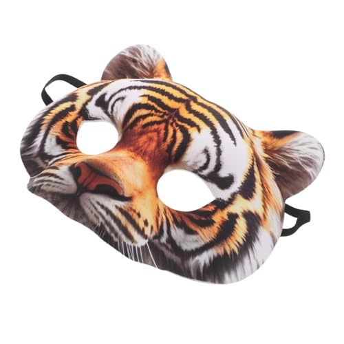 DIKACA Simulierte Tigermaske Kostümmaske Tiger Halbgesichtsmaske Maske Einzigartige Maske Karnevalsmaske Tiermasken Für Erwachsene Für Frauen Foto von DIKACA