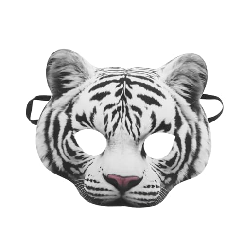 DIKACA Simulierte Tigermaske Tiermaske Cosplay Maske Maskenballmaske Tierpartymaske Cosplay Tigermaske Karnevalspartyzubehör Maske Für Draußen Foto Requisite von DIKACA