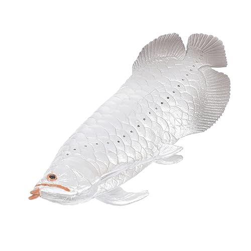 DIKACA Simuliertes Arowana Fischmodell grünes Roboter Seeaffe kinderspielzeug für Kindersimulationsspielzeug Fischimitat als Plastik Silver von DIKACA