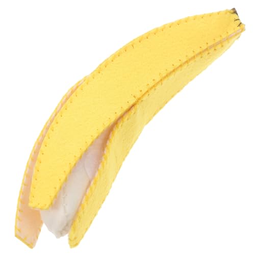 DIKACA Simuliertes Bananenspielzeug Kinderspielzeug Kleinkindspielzeug Sensorisches Lernspielzeug Plüschtiere Kleine Banane Banane Haushaltsstoffbanane Yellow Vlies von DIKACA