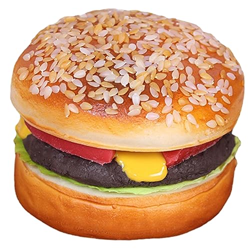 DIKACA Simuliertes Hamburger-Modell Falsches Brot Brot-Fotografie-Requisite Essensrequisiten Zum Ausstellen Fast-Food-Requisite Echte Brot-lebensmittelmodelle Kind Anzeige Pu Probe von DIKACA