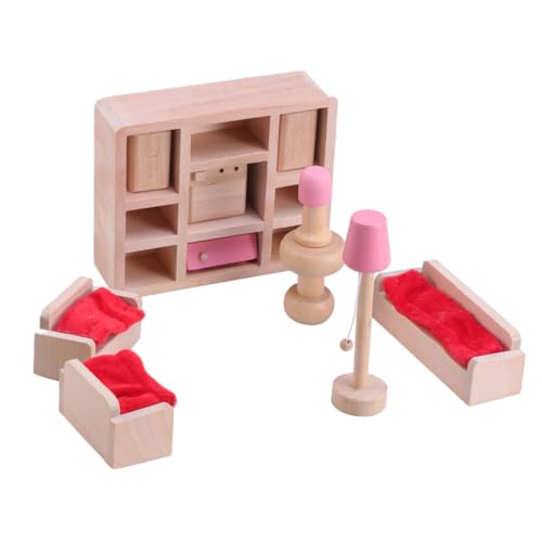 DIKACA Spielzeuge Spielzeugzubehör Für Möbel Miniaturmöbel Hölzern Puppenhaus Spielzeugset Kleine von DIKACA