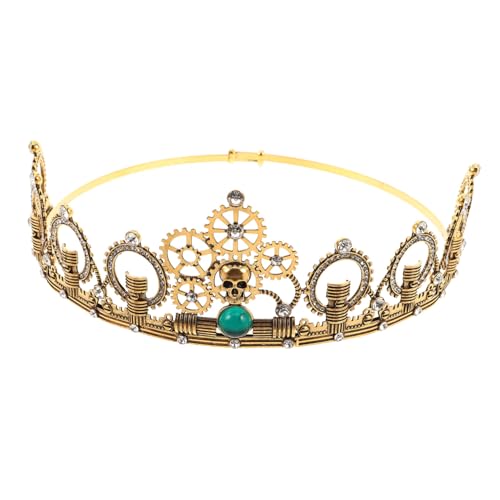 DIKACA Steampunk Haarschmuck Frauen Leichtes Stirnband Mit Vintage Zahnrädern Und Strass Für Cosplay Party Karneval von DIKACA