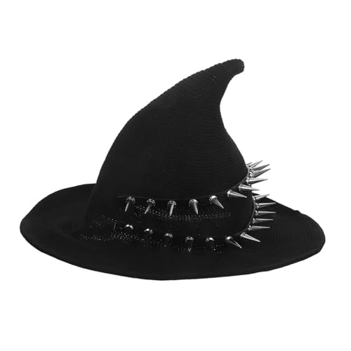 DIKACA Steampunk Hexenhut Kostüm Halloween Kostüm Hut Gestrickte Hexenmütze Gestrickte Halloween Mütze Zaubererhut Für Damen Zaubererkappe Polyester DIKACA Steampunk Hexenhut Kostüm Halloween Kostüm Hut Gestrickte Hexenmütze Gestrickte Halloween Mütze Zaubererhut Für Damen Zaubererkappe Polyester von DIKACA