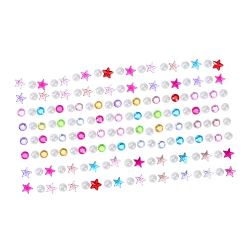 DIKACA Stirn Patch Set Multicolor Strass Sticker Strass Sticker Kristall Sticker Stern Strass Sticker von DIKACA