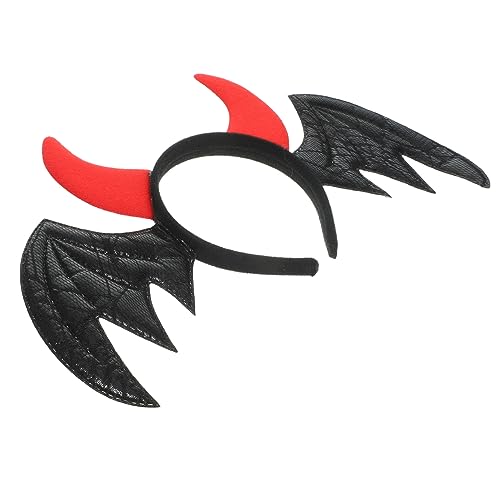 DIKACA Stirnband Fledermausflügel Stirnbänder Anziehparty für Roter Kopfbedeckung Dämonenhörner für Cosplay Mädchen Hörner Teufelshörner Halloween Teufelskostüm Haarschmuck Zubehör DIKACA Stirnband Fledermausflügel Stirnbänder Anziehparty für Roter Kopfbedeckung Dämonenhörner für Cosplay Mädchen Hörner Teufelshörner Halloween Teufelskostüm Haarschmuck Zubehör von DIKACA