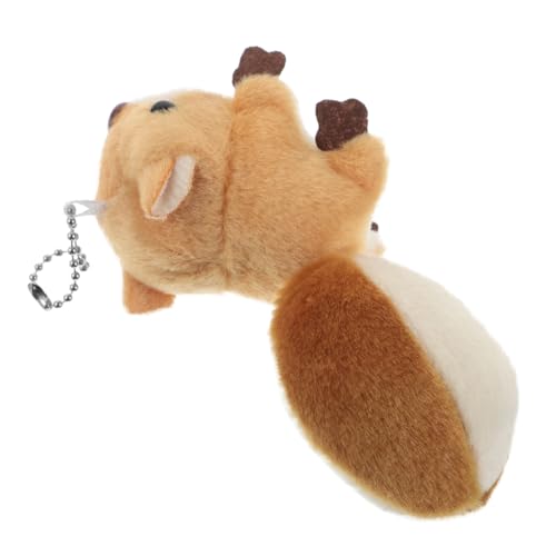 DIKACA Stofftier-schlüsselanhänger, Eichhörnchen-schlüsselanhänger, Plüsch-kleines Eichhörnchen, Süßer Puppenanhänger, Ideal Als Accessoire Für Rucksäcke Und Outfits von DIKACA