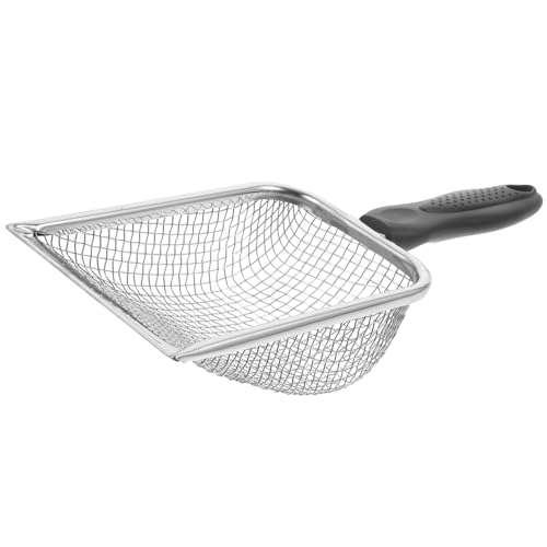 DIKACA Strandnetzschaufel Strandschaufel Lebensmittel Kochschaufel Sandfilterschaufel Für Outdoor Sandfilterschaufel Lustige Kinderschaufel Filterschaufel Silber Kunststoff von DIKACA